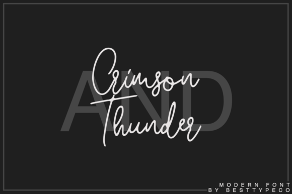 Crimson and Thunder: A Bold Script Amp Font
