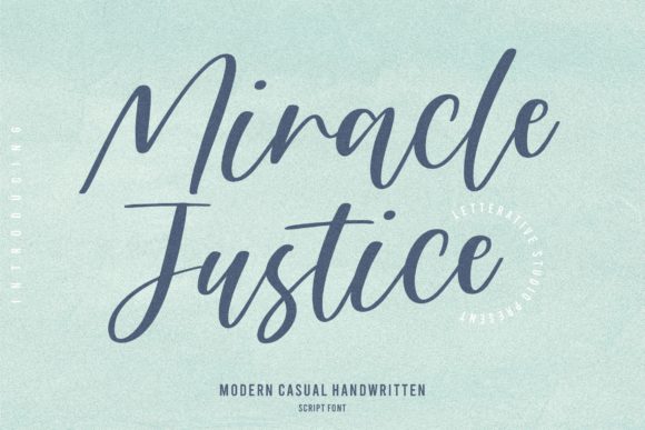 Discover the Elegance of Miracle Justice: A Handwritten Font