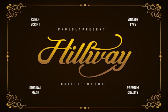 Hillway: A Vintage Script Font for Editorial Design