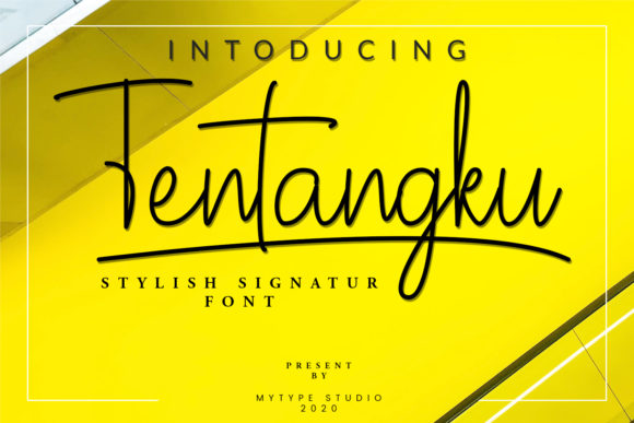 Tentangku: A Script Amp Font for Creative Projects