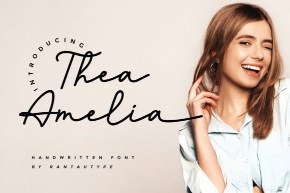 Thea Amelia: A Dainty Script Font for Elegant Campaigns